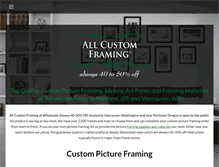 Tablet Screenshot of customframingwholesale.com